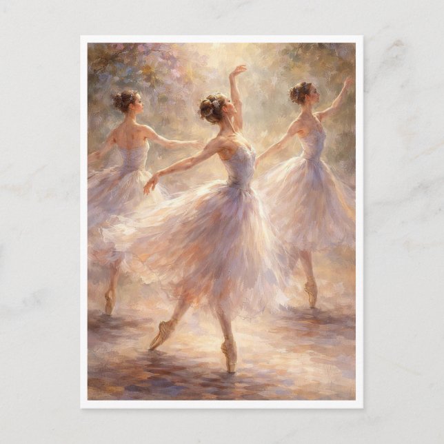Bailarinas dançando. Cartão postal (Frente)