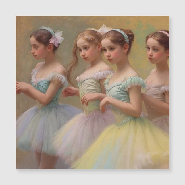 Bailarinas en el estilo de Degas Tarjeta magnética (Frente)