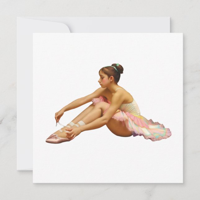 Bailarinas sentadas Tarjeta plana (Frente)