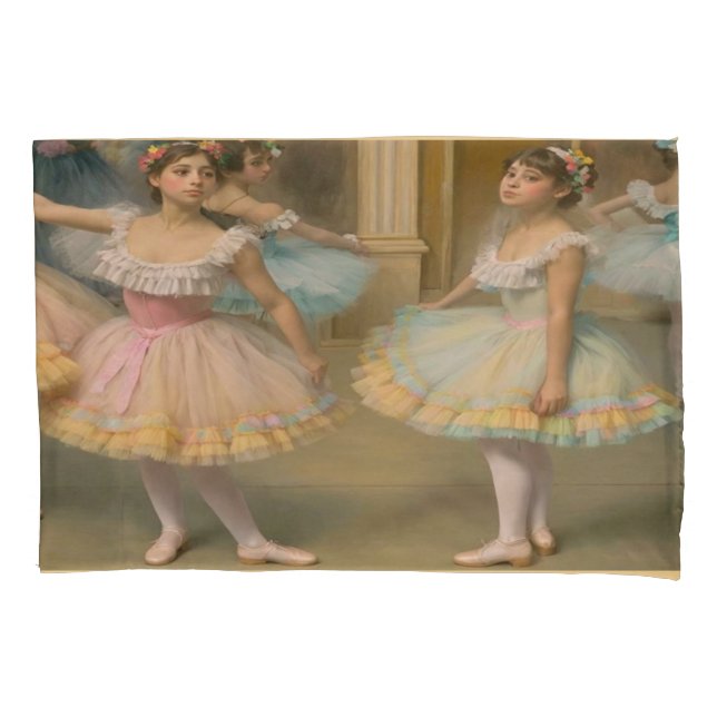 Bailarines detrás del escenario Funda de cojín (Frente)