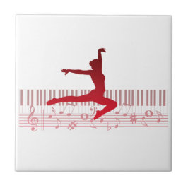 Bailarino de ballet em um teclado