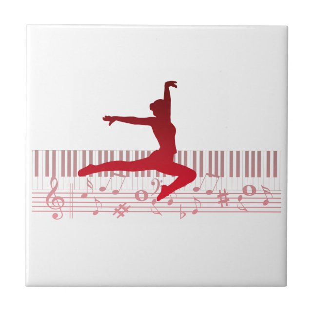 Bailarino de ballet em um teclado (Frente)