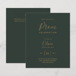 Baile de formatura de Orçamento Dourado Verde Mode