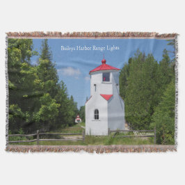 Bailey Harbor Range Lights woven cobertor