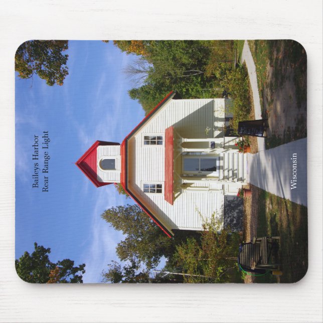 Baileys Harbor Rear Range Light mousepad em portug (Frente)