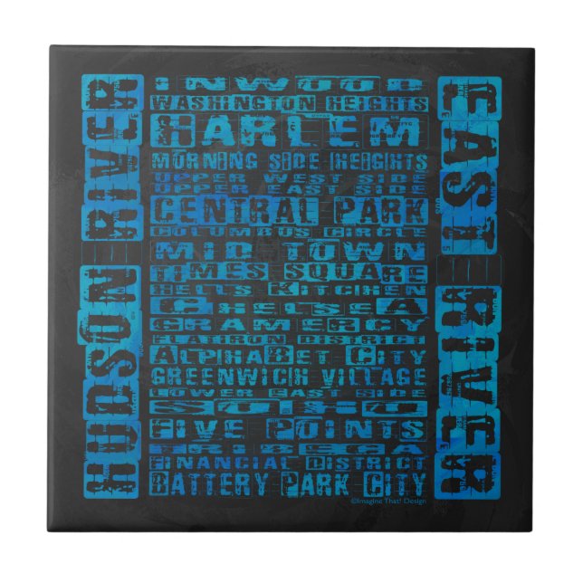 Bairros de Nova York Azul (Frente)