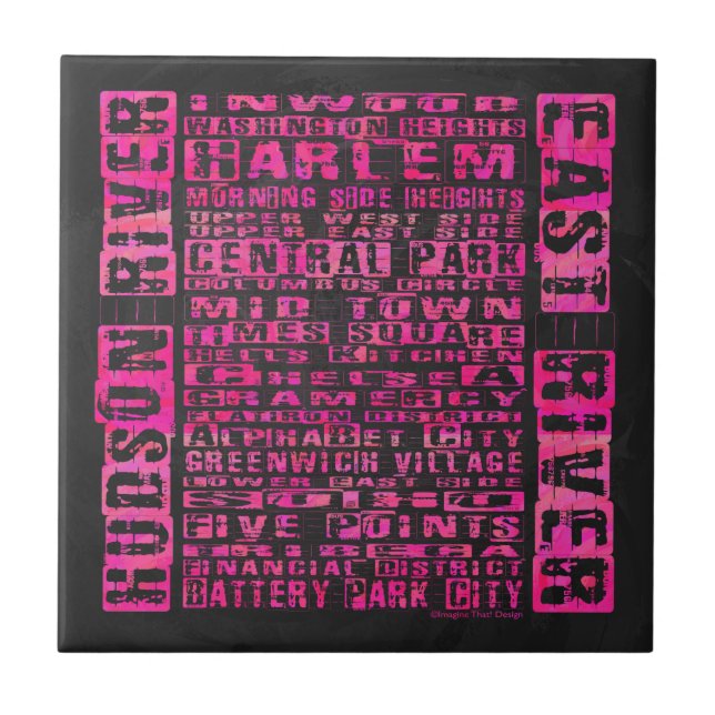 Bairros de NYC Rosa Quente (Frente)