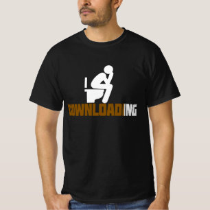 Baixando - Camiseta engraçada e sarcástica de priv