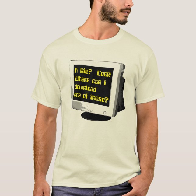 Baixar Camiseta engraçada da vida Humor de computa (Frente)