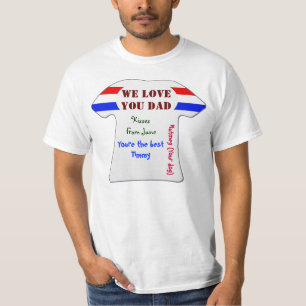 Baixo custo nós amamo-lo a camisa 2 do dia dos