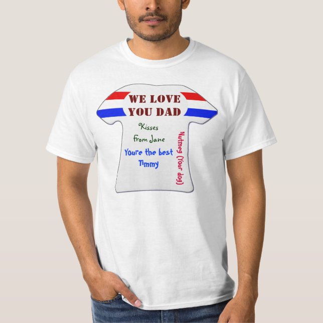 Baixo custo nós amamo-lo a camisa 2 do dia dos (Frente)