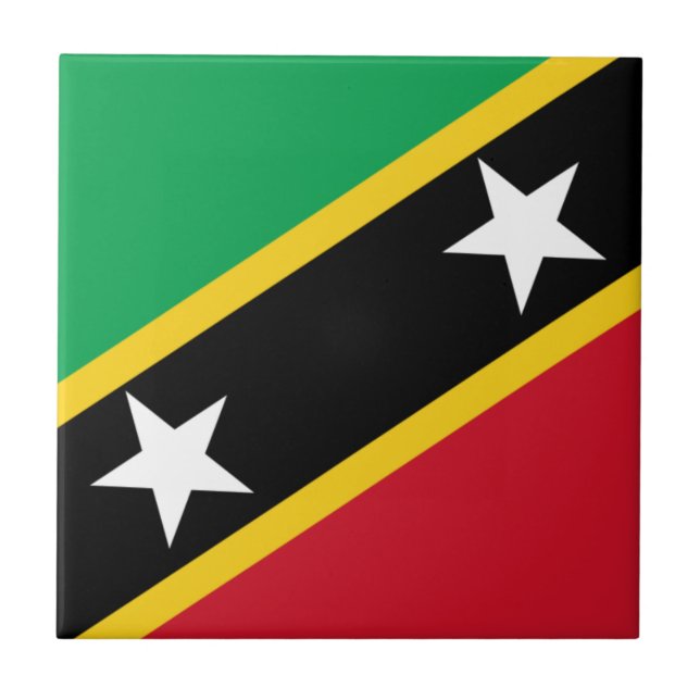 Baixo custo! Santo Kitts e bandeira de Nevis (Frente)