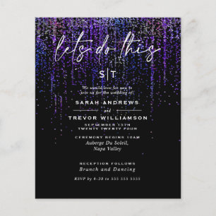 Baixo Orçamento Casamento Edgy Purple Glitter Gar