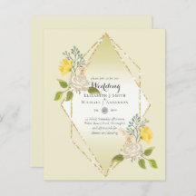 BAIXO ORÇAMENTO Convite de casamento de Flor Amare