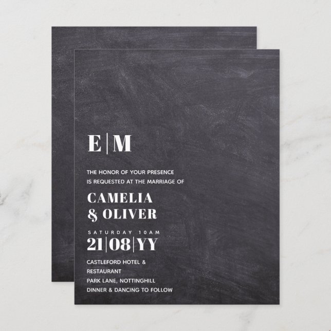 BAIXO ORÇAMENTO Todos-em-1 Texto Negrito Moderno C (Frente/Verso)