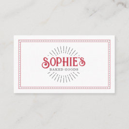 Baker Bakery Logotipo Dessert Catering Cartão de v