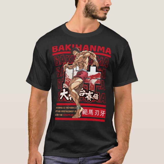 Baki Hanma, o Camiseta Essencial do Grappler (Frente)