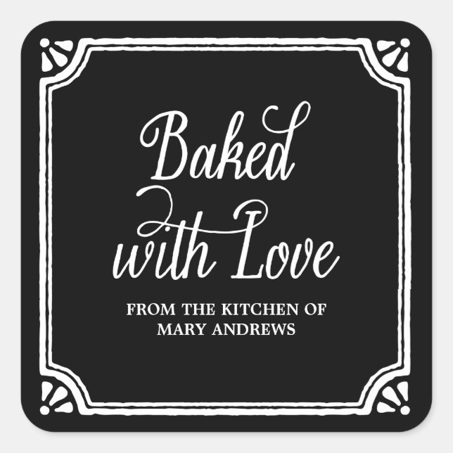 Baking Rustic | Adesivos para produtos assados de  (Frente)