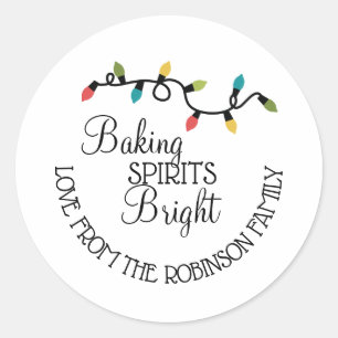Baking Spirs Bright Férias etiquetas de produtos c