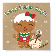 Baking Spirs Bright - Impressão de Natal Gingermor