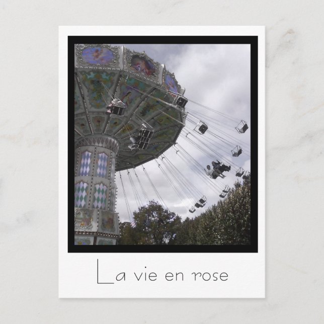 Balança de carrossel no cartão de posto de Paris (Frente)