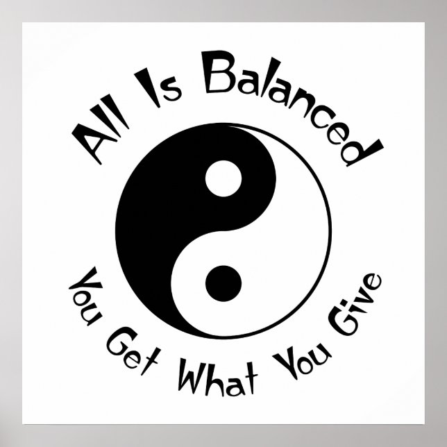 Balance Yin Yang Poster (Frente)