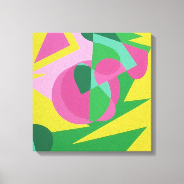 Balancing Act Yellow Background Canvas Print (Frente)