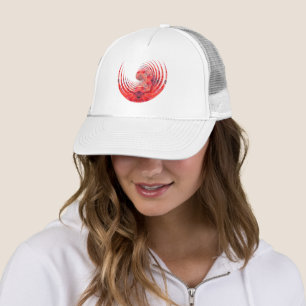 Balanço Espiral Fractal Vermelho Boné de Desig
