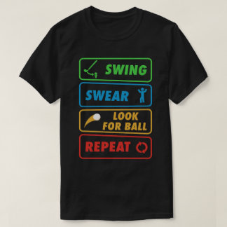 Balanço Xingamento Procurar Bola Repetir - Camisa