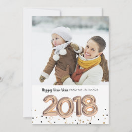 Balão 2018 | Feliz ano novo de férias | CARTÃO COM