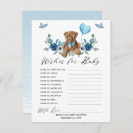 Balão Azul de Urso Teddy Deseja Jogo de Bebê