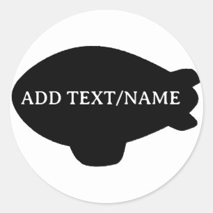 Balão Blimon Preto No Adesivo Personalizado Do Céu