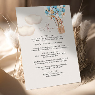 Balão Chá de fraldas do Urso do Menu