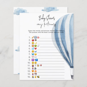 Balão de ar quente - chá de fraldas do jogo Emoji