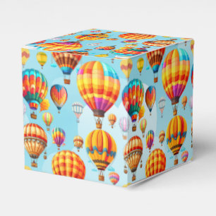 Balão de Ar Quente Colorido na Caixa dos Presentes