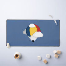 Balão de ar quente e lápis