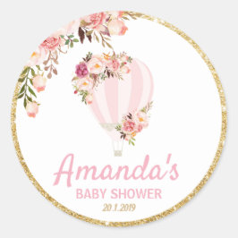 Balão De Ar Quente Floral Obrigado Etiquetas De Vi