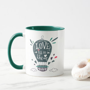 Balão de ar quente: O amor está na caneca do ar