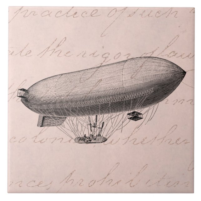 Balão de ar quente retro do zepelim velho do (Frente)