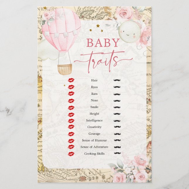 Balão de Ar Rosa Não é ela "Traços de Bebê"? (Frente)