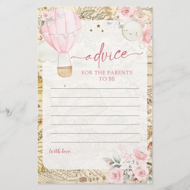 Balão de Ar Rosa Não é um Cartão de Conselheiro Ma (Frente)