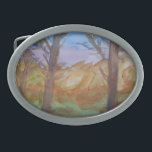 Balão de Cinto de Árvores Solares<br><div class="desc">À medida que o sol se põe atrás das árvores, a floresta está inundada de luz ouro. A cor desaparece do céu e sombras de crepúsculo se juntam entre as árvores. Esta é uma espantosa cor d'água original das árvores do pôr do sol que irá adicionar cor macia a qualquer...</div>