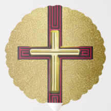 Balão de Cruz Vermelho e Dourado Sparkasse