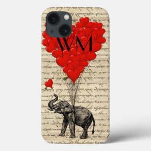 Balão de elefante e coração com monograma
