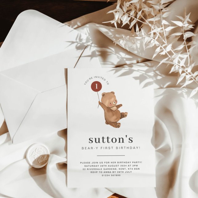 Balão de Ferro de Convite de Primeiro Aniversário (Criador carregado)