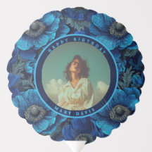 Balão De Fotografias De Anêmonas Coloridas Para Qu