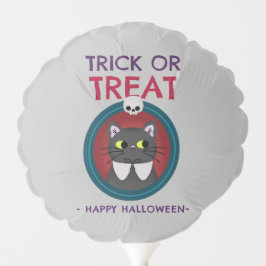 Balão de Halloween, gato no retrato