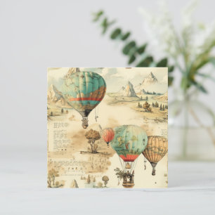 Balão de Vintage Ar Quente em Paisagem Serena (10)