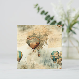 Balão de Vintage Ar Quente em Paisagem Serena (8)