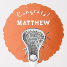 Balão Laranja do Jogador de Lacrosse